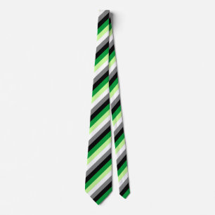 Aromantic Flag Stripes Tie