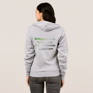 Aromantic Pride - Birthplace: Earth. Race: Human Hoodie