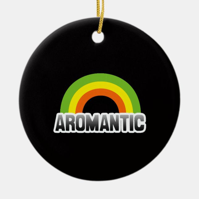 Aromantic Pride Ceramic Tree Decoration (Front)