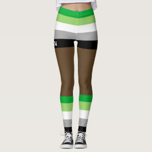 Aromantic Pride Faux Shorts & Legs Leggings