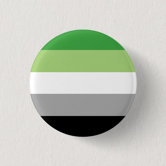 Aromantic Pride Flag   3 Cm Round Badge (Front)