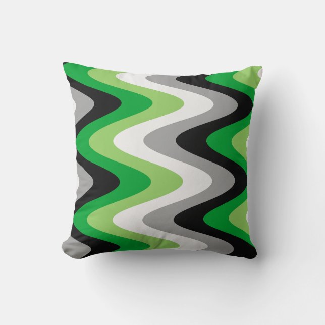 Aromantic Pride Flag Cushion (Front)