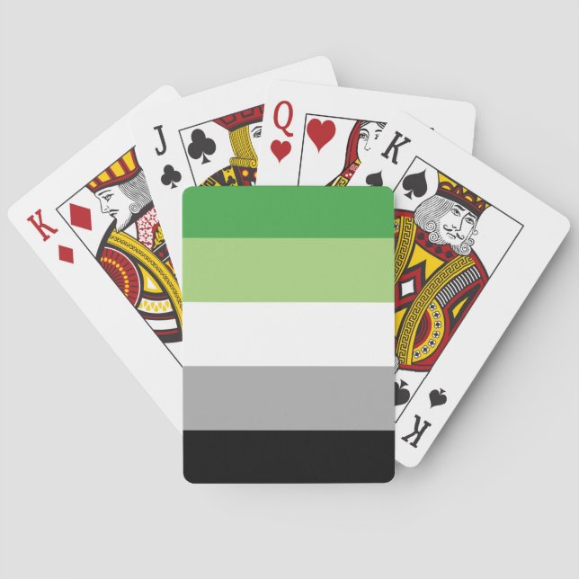 Aromantic Pride Flag LGBTQ Playing Cards (Back)