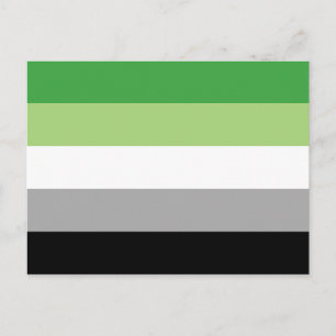 Aromantic Pride Flag LGBTQ Postcard