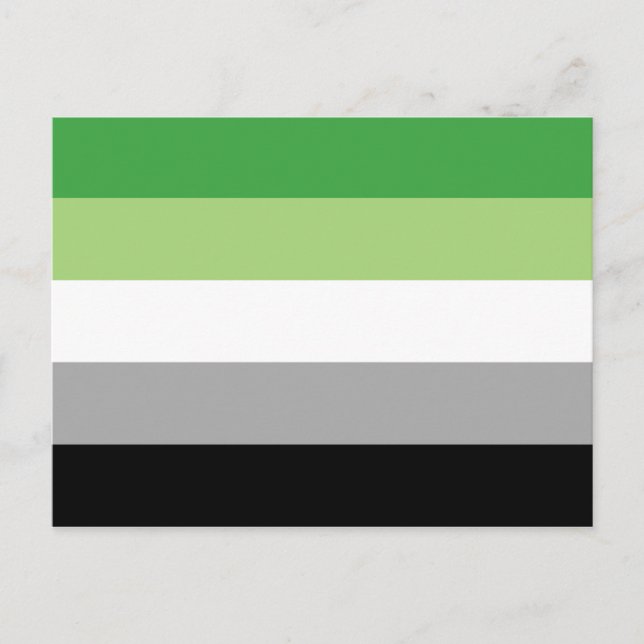 Aromantic Pride Flag LGBTQ Postcard (Front)