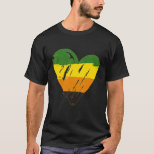 Aromantic Pride Heart Flag T-Shirt