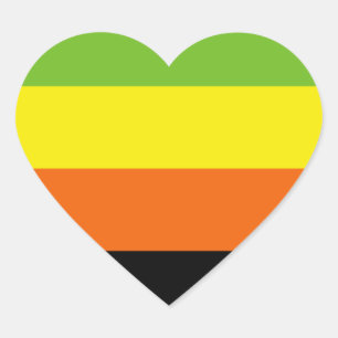 Aromantic Pride Heart Sticker
