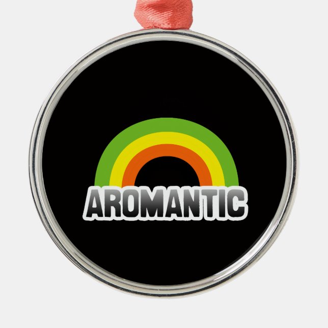 Aromantic Pride Metal Tree Decoration (Front)