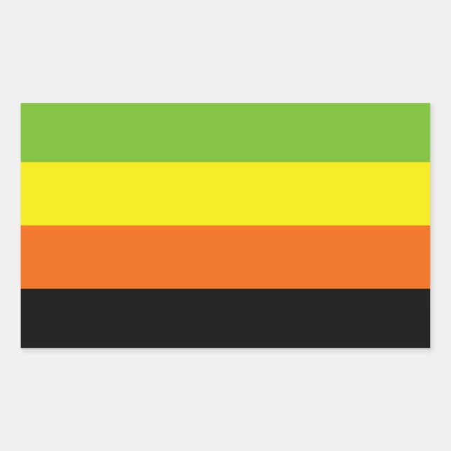 Aromantic Pride Rectangular Sticker (Front)