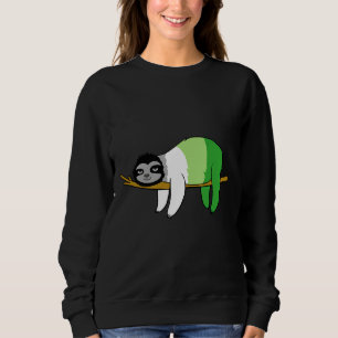Aromantic Pride Sloth Nap Sloth Lazy Sweatshirt
