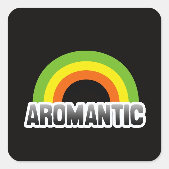 Aromantic Pride Square Sticker (Front)