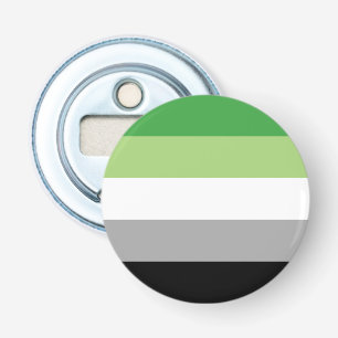 Aromantic Pride Stripes Bottle Opener