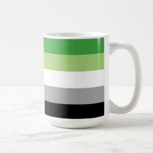 Aromantic Pride Stripes Coffee Mug