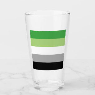 Aromantic Pride Stripes Glass