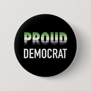 Aromantic Proud Democrat 6 Cm Round Badge