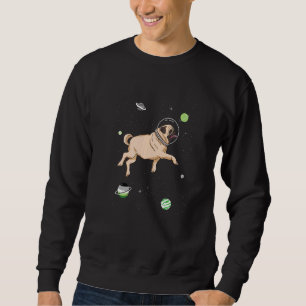 Aromantic Pug In Space Aromantic Pride Sweatshirt