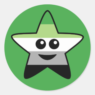 Aromantic Star Stickers