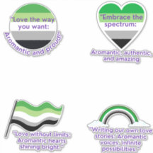 aromantic sticker set