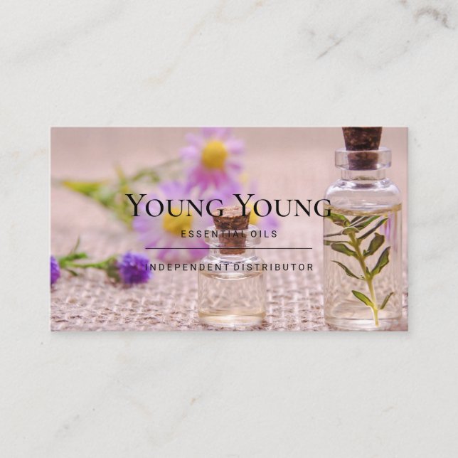 Aromatheraphy Health Essential Oils Business Card (Front)