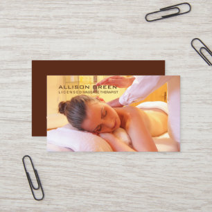 Aromatherapy Acupressure Reiki Massage therapist Business Card