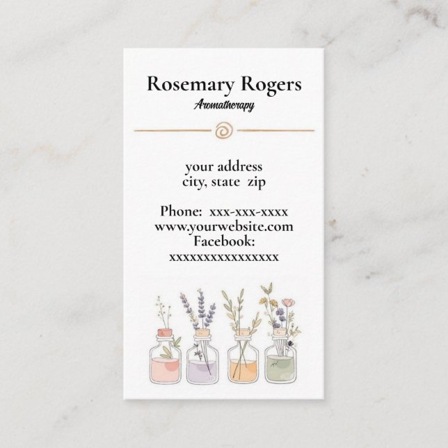 Aromatherapy Business Card (Front)