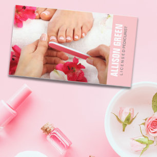 Aromatherapy Manicurist Pedicurist Pedicure Salon Business Card