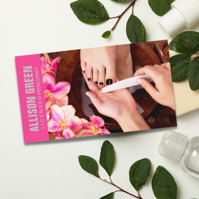 Aromatherapy Manicurist Pedicurist Pedicure Salon Business Card (Aromatherapy Manicurist Pedicurist Pedicure Salon Business Card)