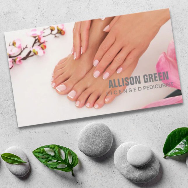 Aromatherapy Manicurist Pedicurist Pedicure Salon Business Card (Aromatherapy Manicurist Pedicurist Pedicure Salon Business Card)