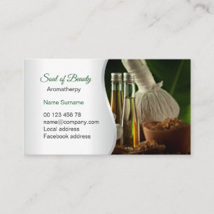 Aromatherapy, massage business card