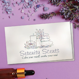Aromatherapy Practice Line Art illustration Business Card