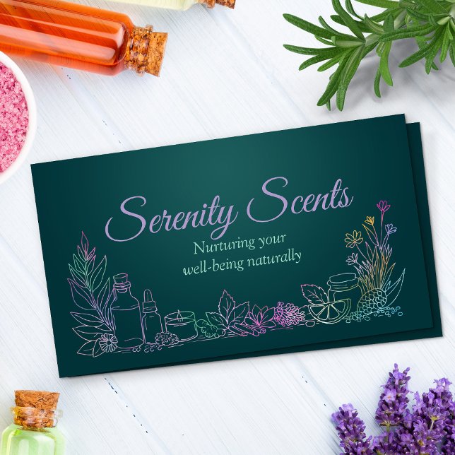 Aromatherapy Practice Scent Therapy  Business Card (Creator Uploaded)