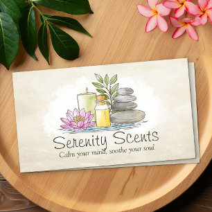 Aromatherapy Practice Scent Therapy Watercolor Business Card