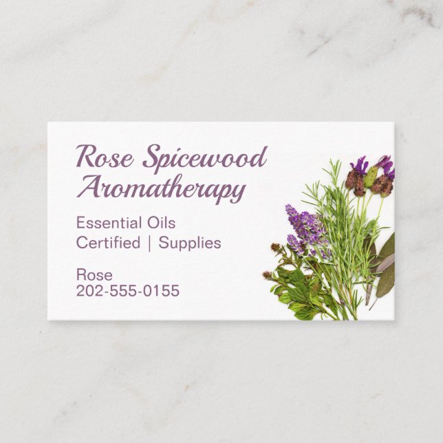Aromatherapy Soap Skincare Business Card (Front)
