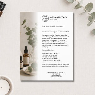 Aromatherapy Spa Business White Custom Logo   Flyer