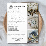 Aromatherapy Spa Custom Logo Promotional Business  Flyer<br><div class="desc">Promote your spa, wellness centre, or holistic practice with this soothing aromatherapy flyer template. Designed to highlight essential oil treatments, relaxation benefits, and wellness services, this flyer is fully customisable with your business name, logo, services, and contact details. Perfect for massage therapists, spa owners, and wellness practitioners who want to...</div>