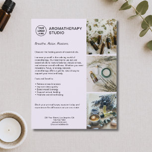 Aromatherapy Spa Lavender Custom Logo Business Flyer