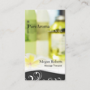 Aromatherapy Spa Skin Care Massage Salon Elegant Appointment Card