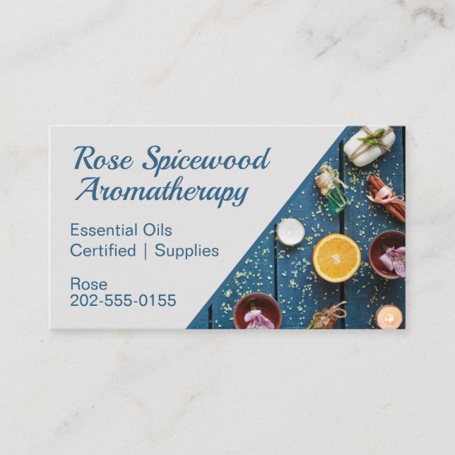 Aromatherapy Spa Skincare Business Card (Front)