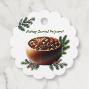 Aromatic Christmas Delight Scented Potpourri Favour Tags