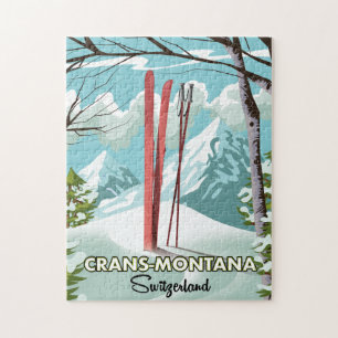 Arosa Lenzerheide,Switzerland ski poster. Magnet J Jigsaw Puzzle