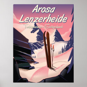 Arosa Lenzerheide,Switzerland ski poster. Poster