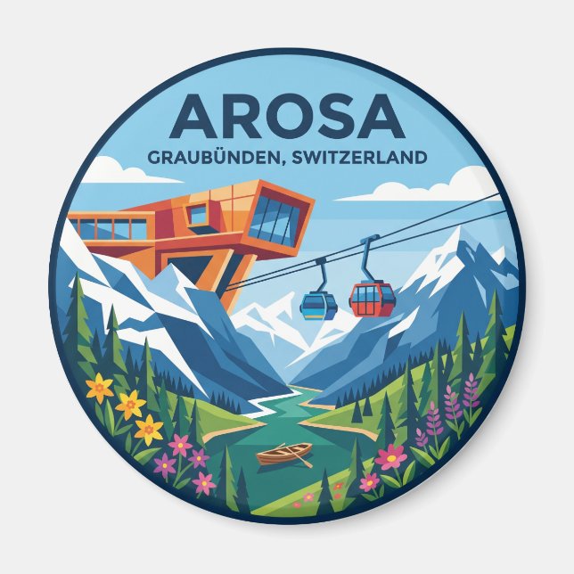 Arosa Switzerland Magnet (Front)