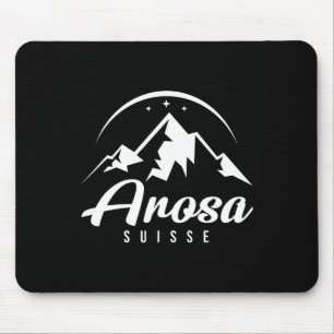 Arosa Switzerland Ski Resort Skiing Snowboarding Mouse Mat