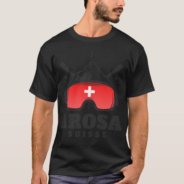 Arosa Switzerland Ski Resort Skiing Souvenir T-Shirt (Front)