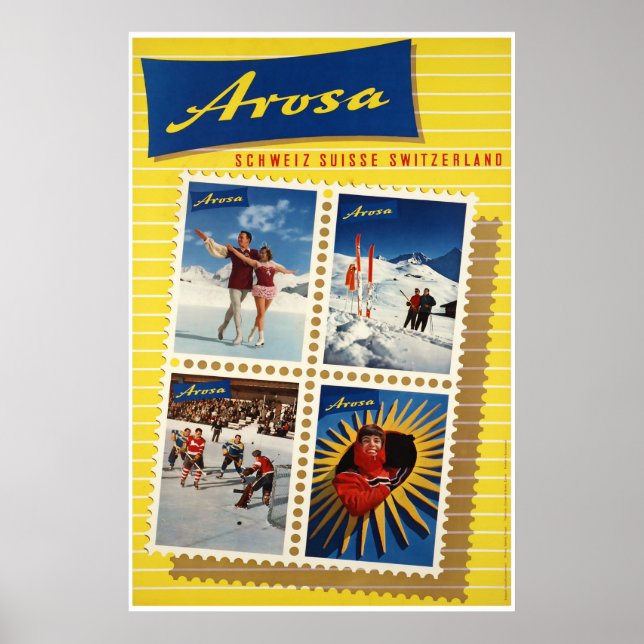 Arosa,Switzerland, Ski Travel Poster (Front)