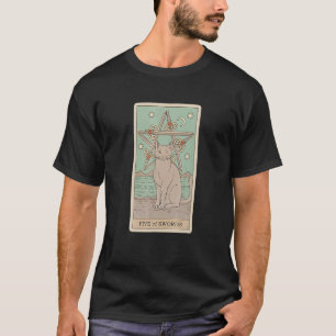 Arot Card Five Of Swords And Cat Cosmic Graphic Ca T-Shirt