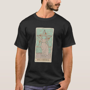 Arot Card Five Of Swords And Cat Cosmic Graphic Ca T-Shirt