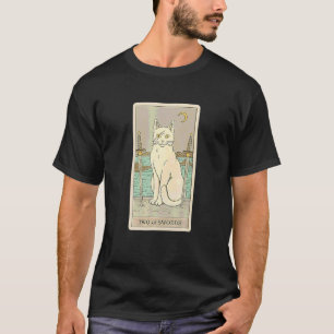 Arot Card Wo Of Swords And Cat Cosmic Graphic Cats T-Shirt