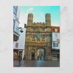 Around Britain, Canterbury Cathedral gate Postcard