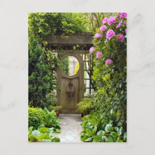 Around Britain, Garden Gate, country garden Postcard